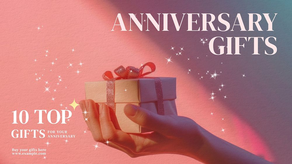 Anniversary gifts blog banner template