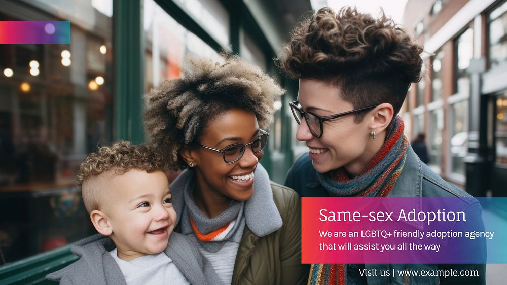 Same-sex adoption blog banner template