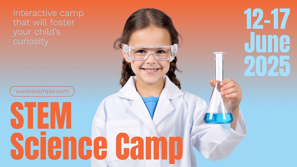 STEM kids camp blog banner template