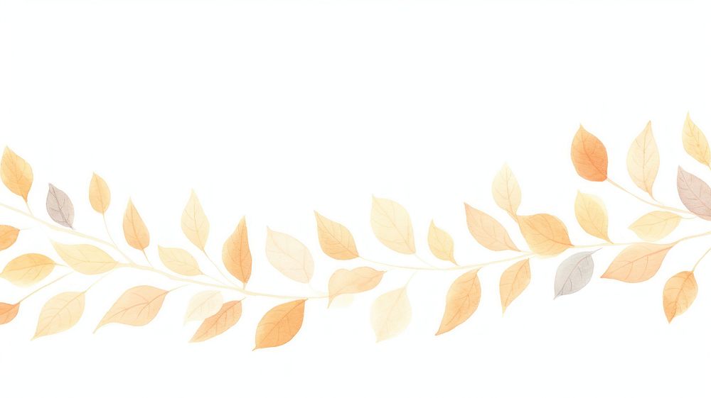 Autumn as divider watercolor graphics pattern plant.