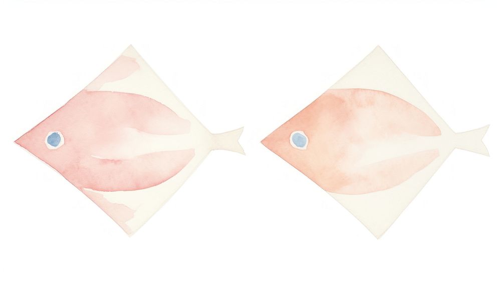 Fishes as divider watercolor animal shark sea life.