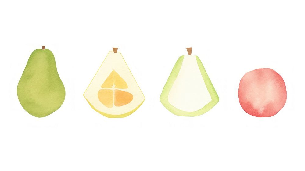 Fruits as divider watercolor grapefruit produce plant.