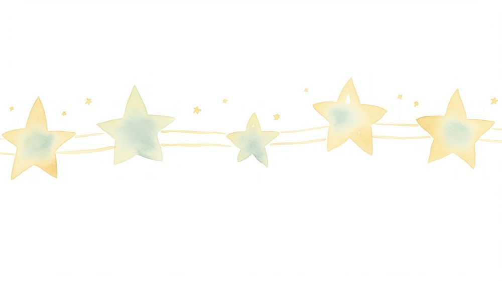 Stars as divider watercolor blossom symbol animal.