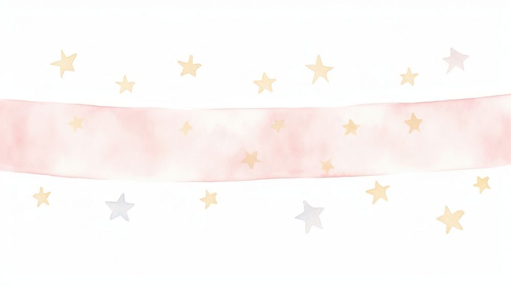 Stars as divider watercolor sash.