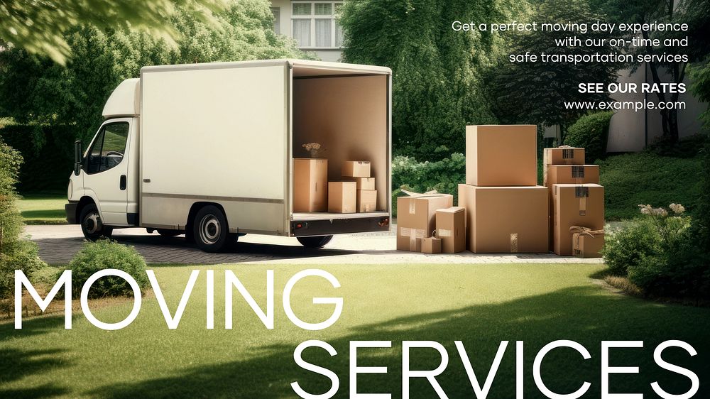 Moving services blog banner template