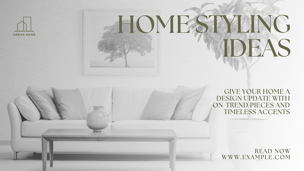 Home styling ideas blog banner template