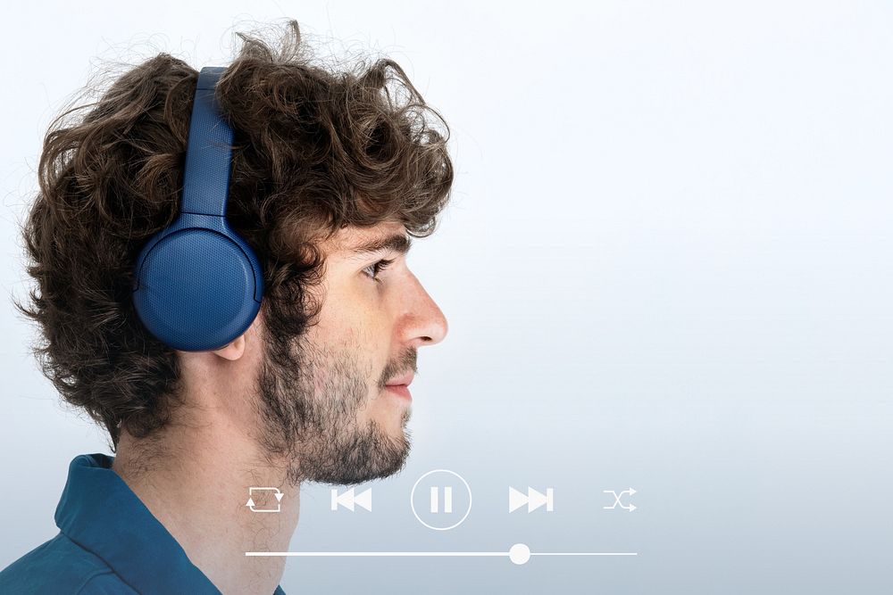 Man listening to music remix