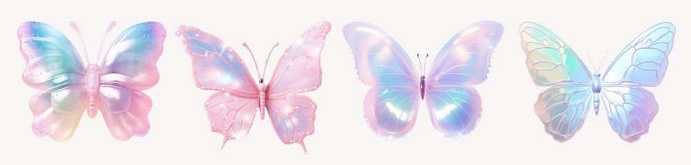 Butterfly hologram element set psd
