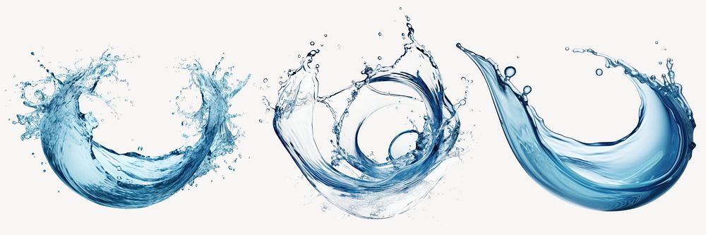 Blue Spinning water psd