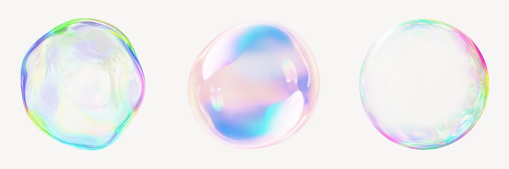 Gradient bubble geometric shape,