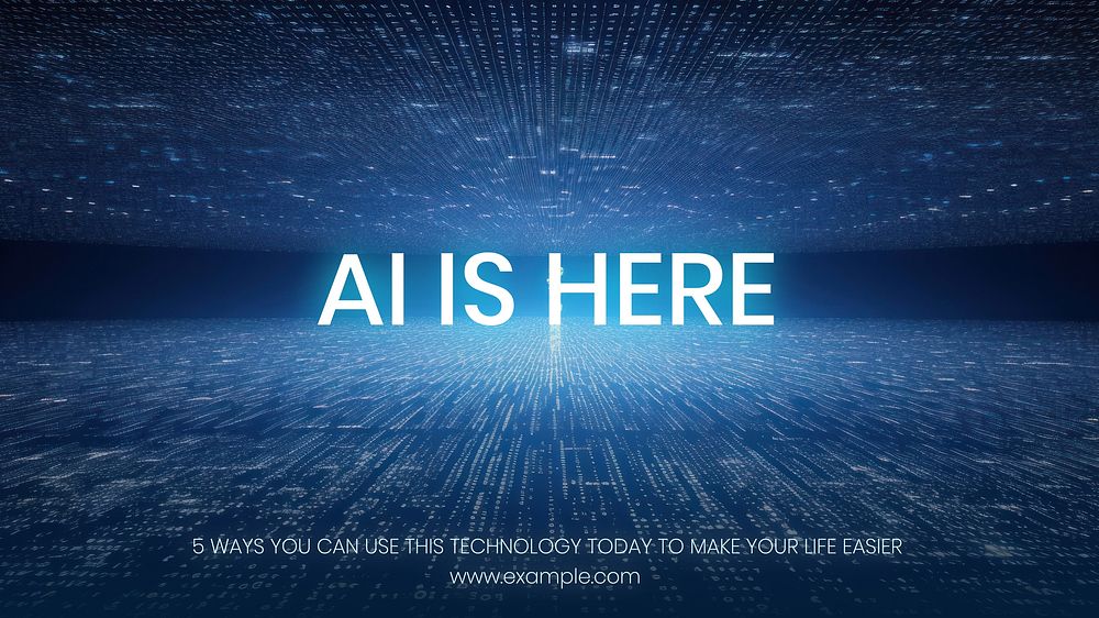 AI technology blog banner template