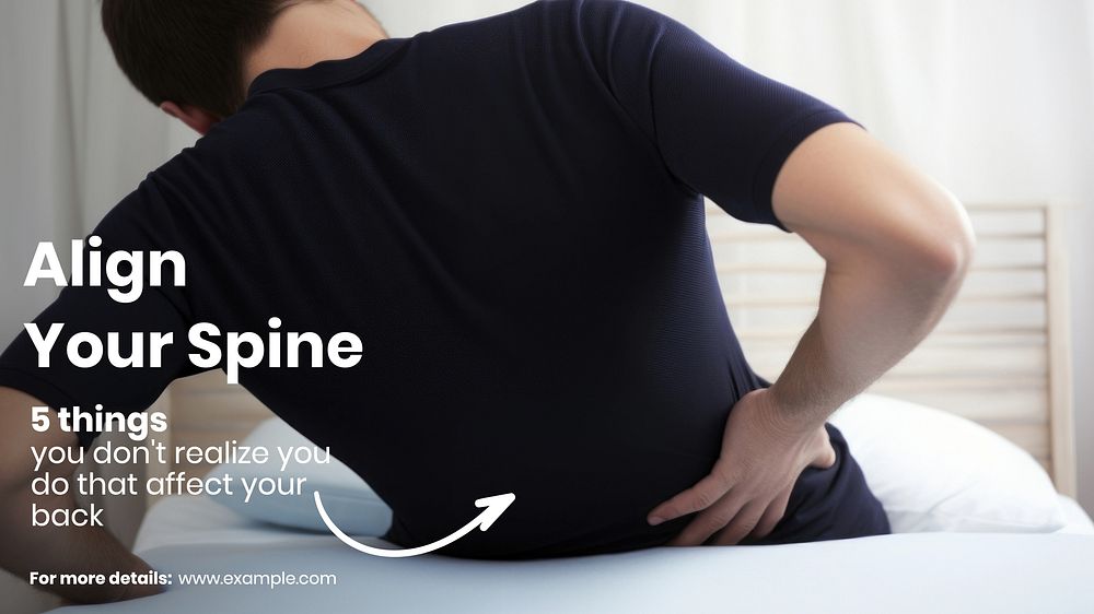 Spine alignment blog banner template