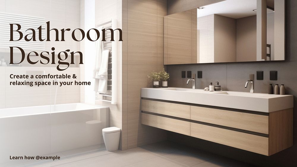 Bathroom design blog banner template