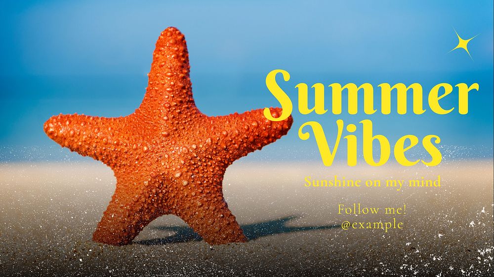 Summer quote blog banner template
