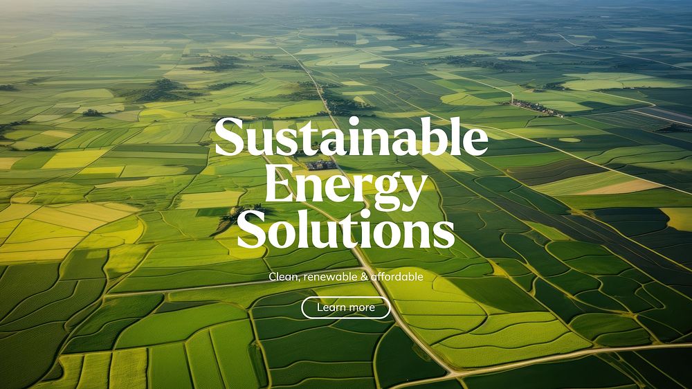 Sustainable energy solutions blog banner template