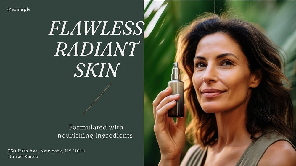 Skin care routine blog banner template