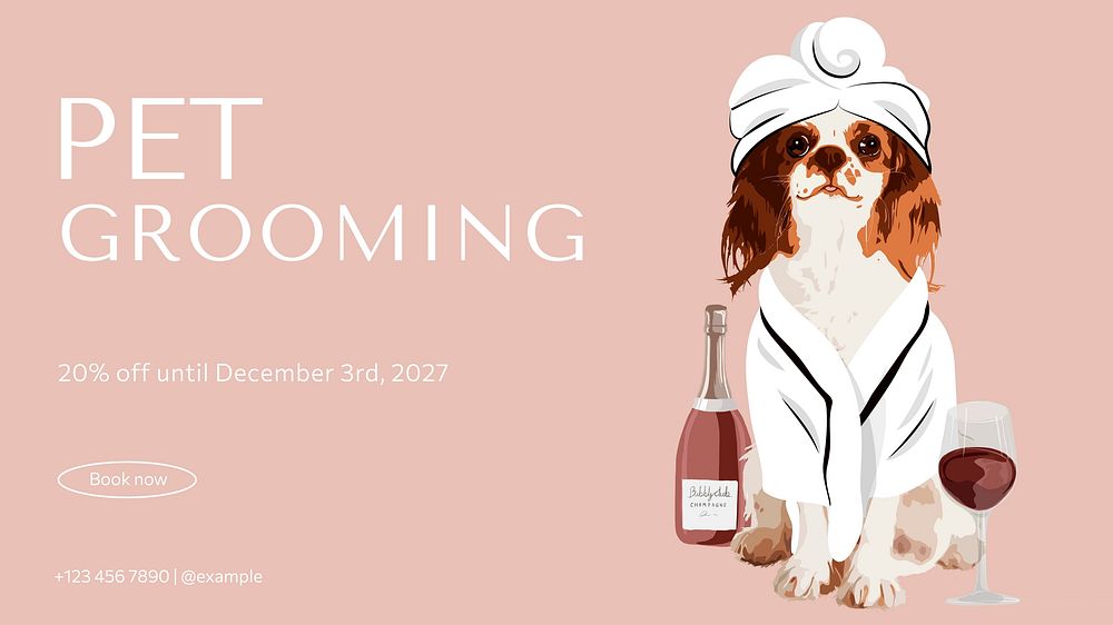 Pet grooming blog banner template