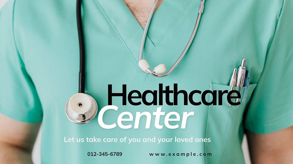 Healthcare center blog banner template