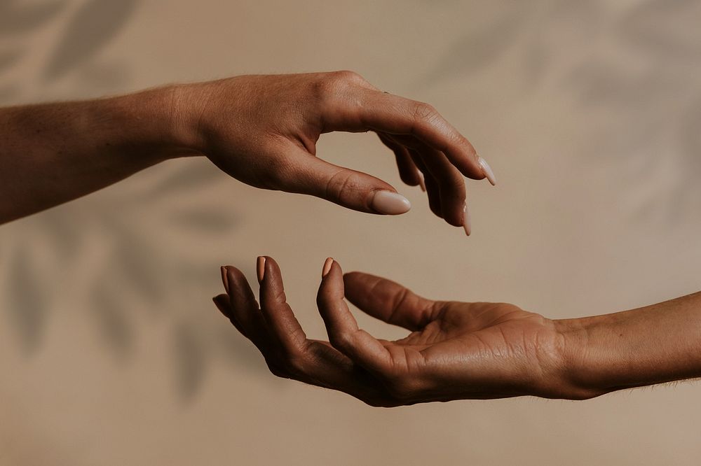 Tanned women's hands, beauty aesthetic