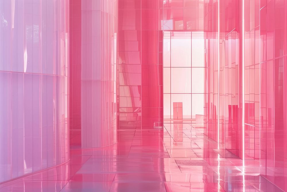 Pink color background flooring indoors interior design.
