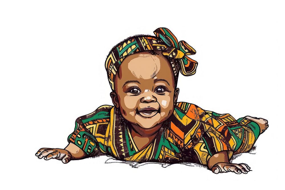 African baby drawing art photography.