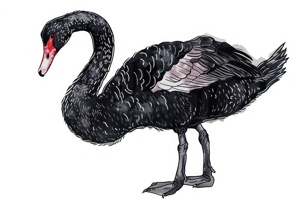 Black swan anseriformes waterfowl animal.