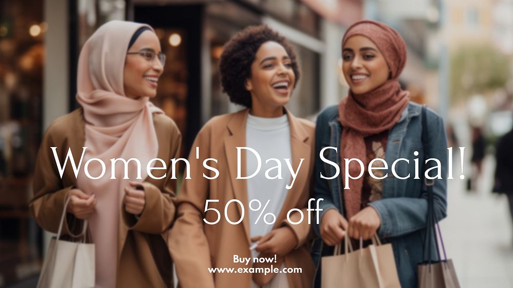 Women's day deal blog banner template