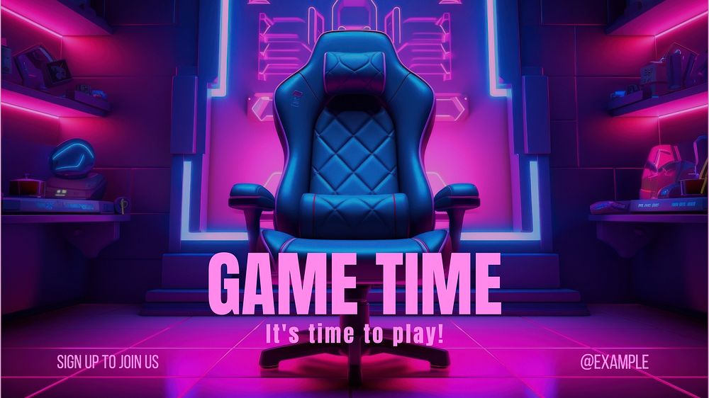 Game time blog banner template