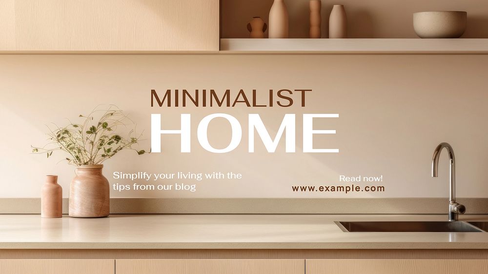 Minimalist home blog banner template