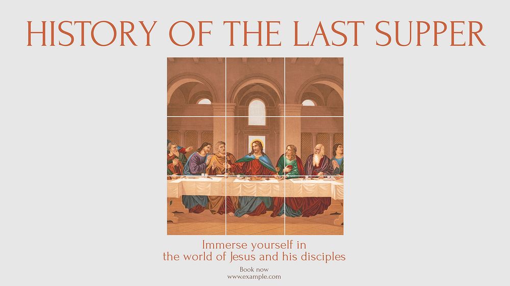 Last supper history  blog banner template
