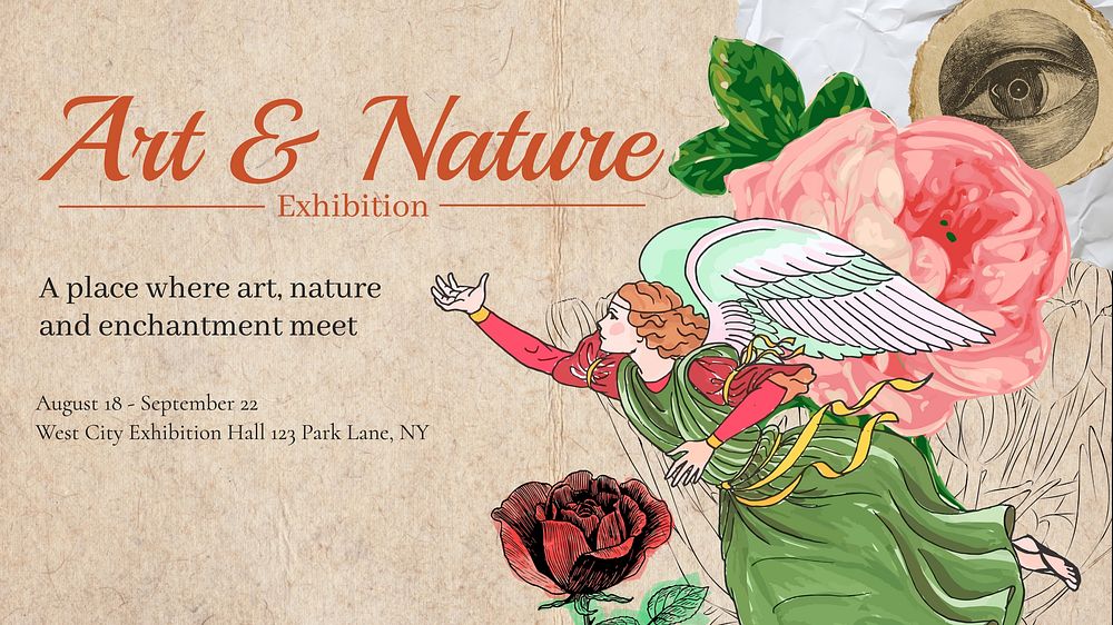 Art nature exhibition blog banner template