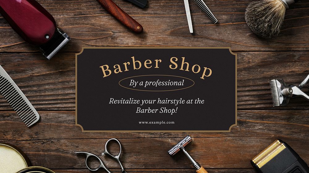 Barber shop blog banner template