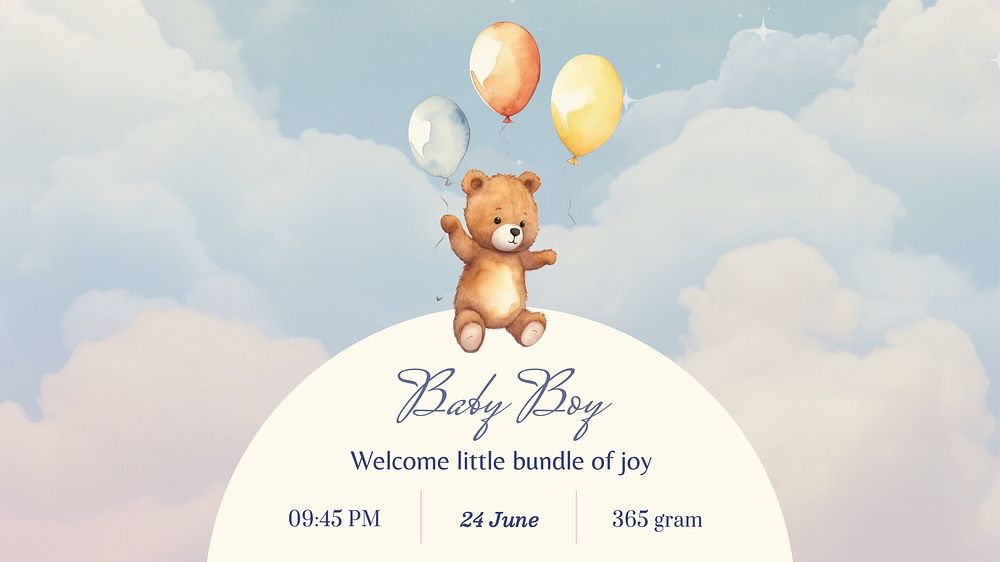 Welcome baby blog banner template