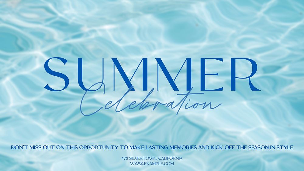 Summer party event blog banner template