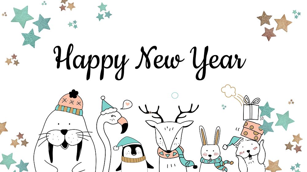 Happy new year blog banner template