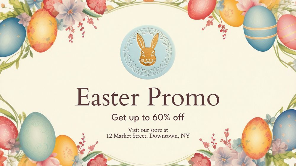 Easter promotion blog banner template