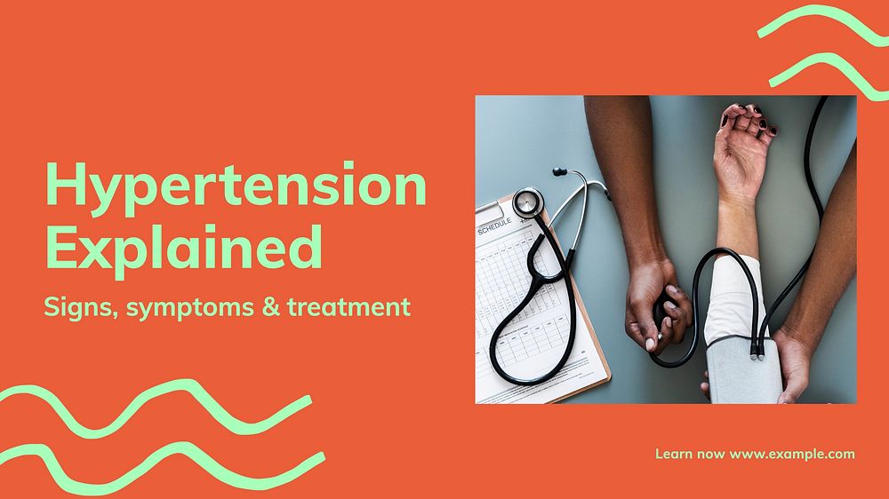 Hypertension & health blog banner template