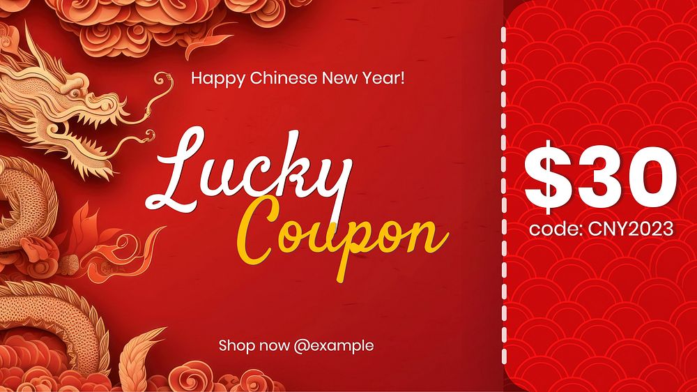 Lucky coupon blog banner template