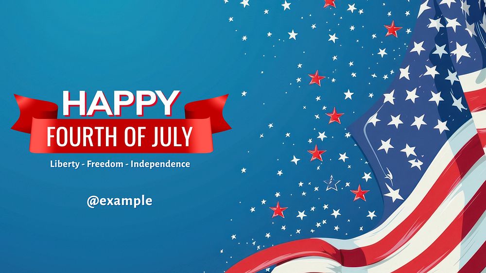 4th of July blog banner template