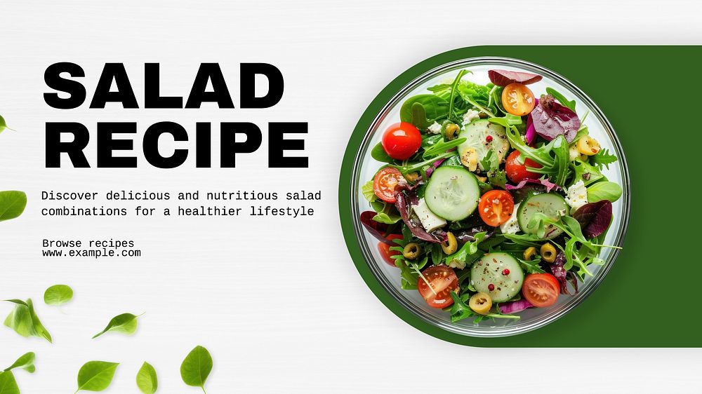 Salad recipe blog banner template