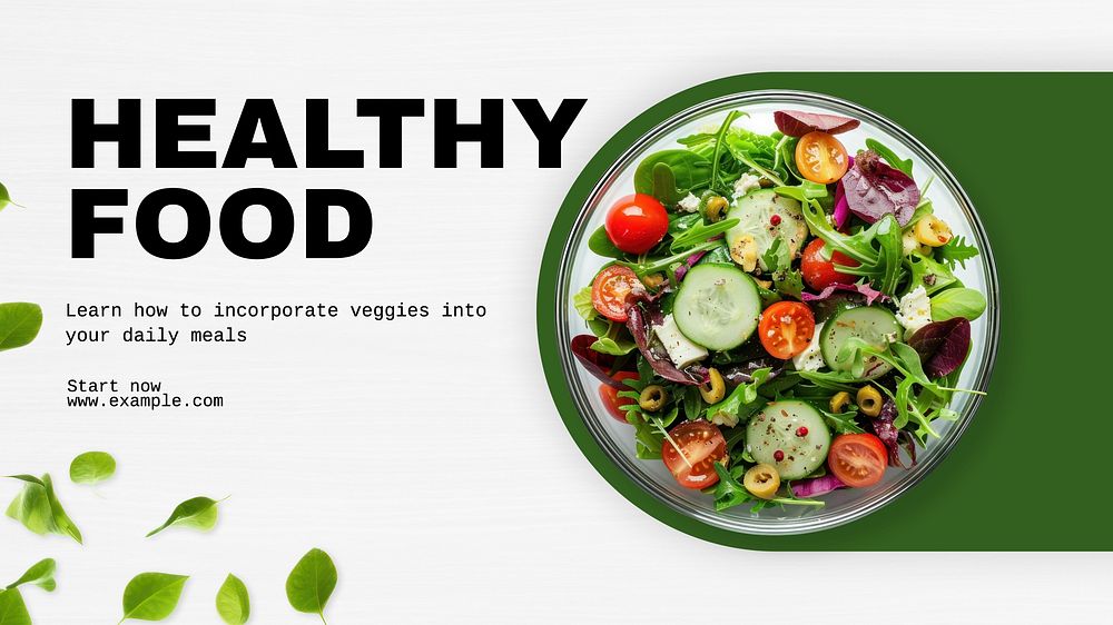 Healthy food blog banner template