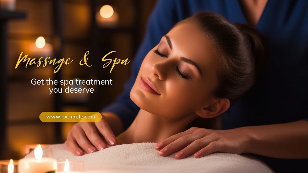 Massage & spa blog banner template