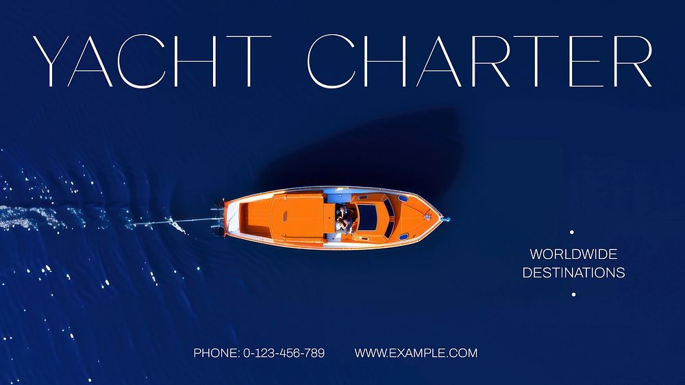 Yacht charter blog banner template