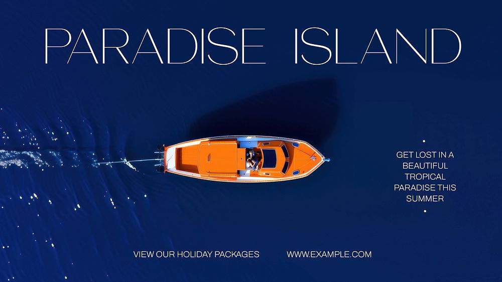 Paradise island blog banner template