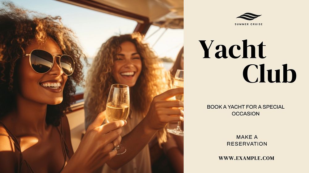 Yacht club blog banner template