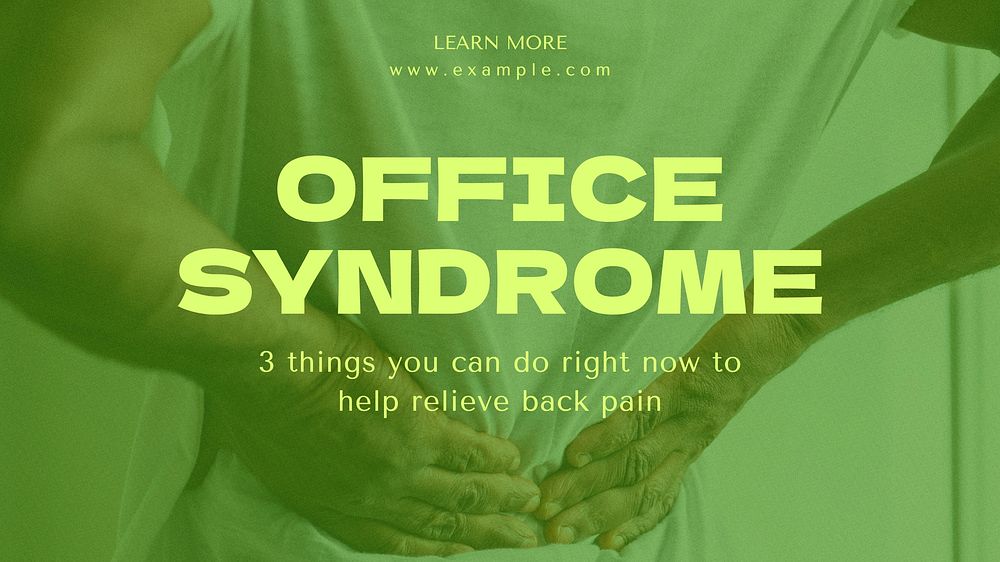 Office syndrome blog banner template