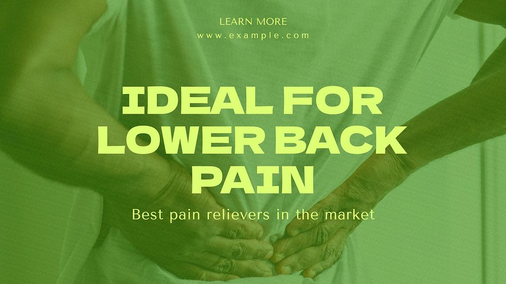 Lower back pain blog banner template