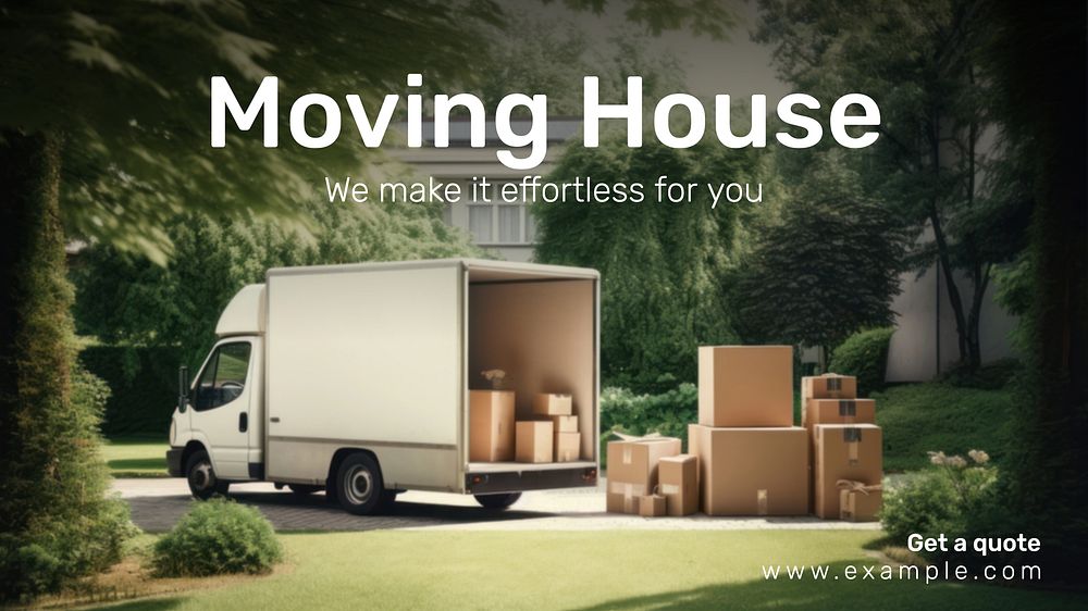 Moving house blog banner template