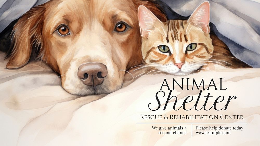 Animal shelter blog banner template