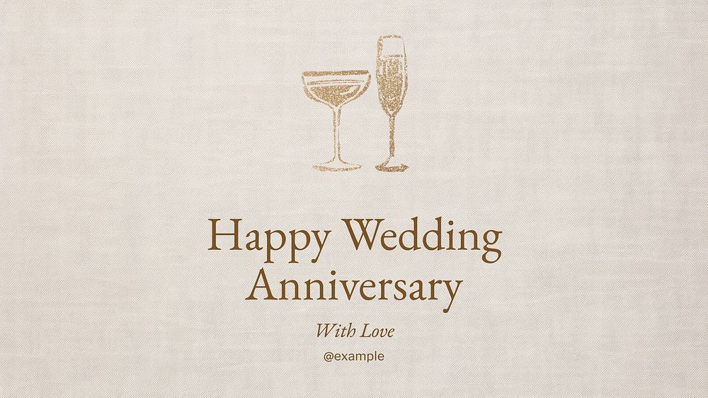 Happy wedding anniversary blog banner template